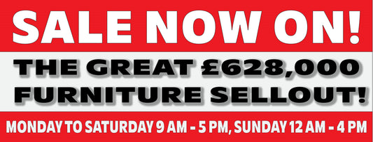 IT'S ON! The Great £628,000 FURNITURE SELL-OUT STARTS TODAY