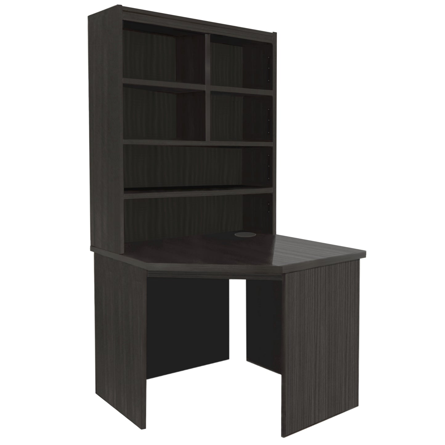 Home Office Desk Height Desk - Corner with Hutch Bookcase