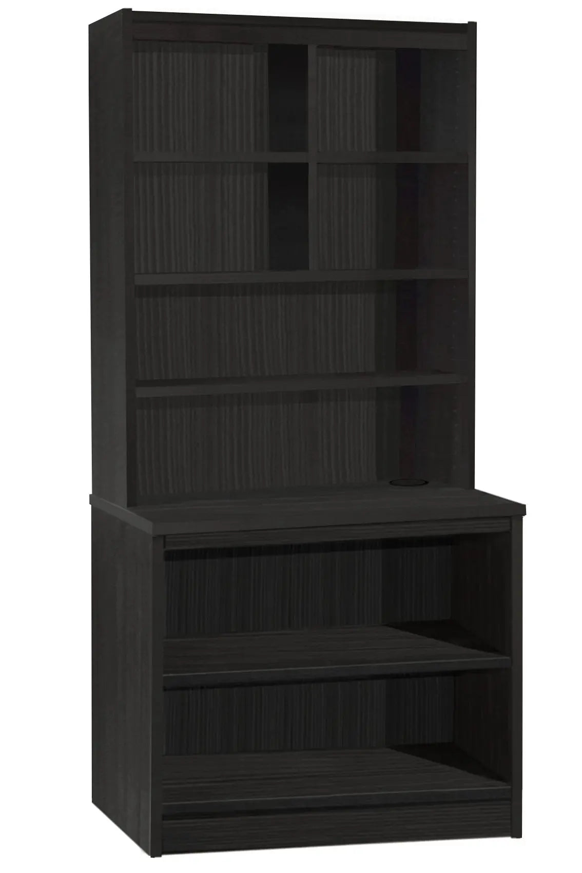 Home Office Desk Height Storage/Deep Bookcase 85cm with Hutch Bookcase