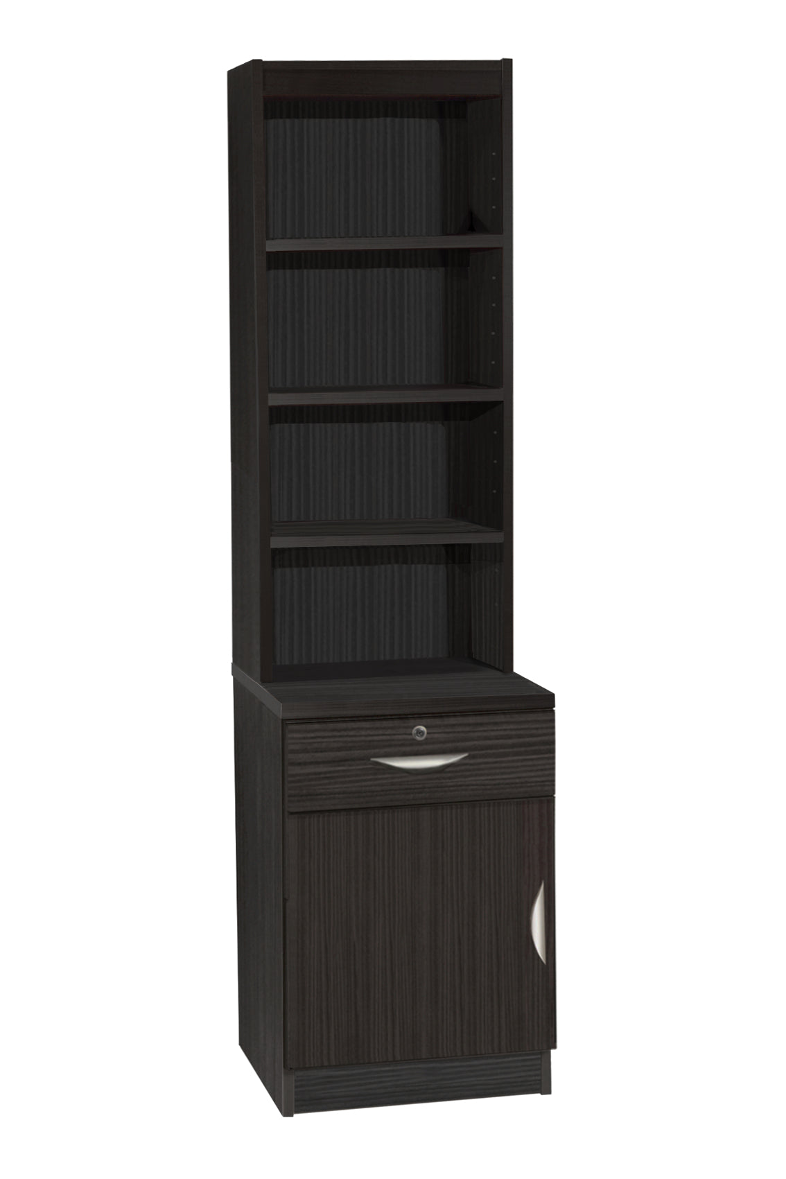 Home Office Desk Height Storage/Deep Cupboard Drawer 48cm Unit LH with Hutch Bookcase