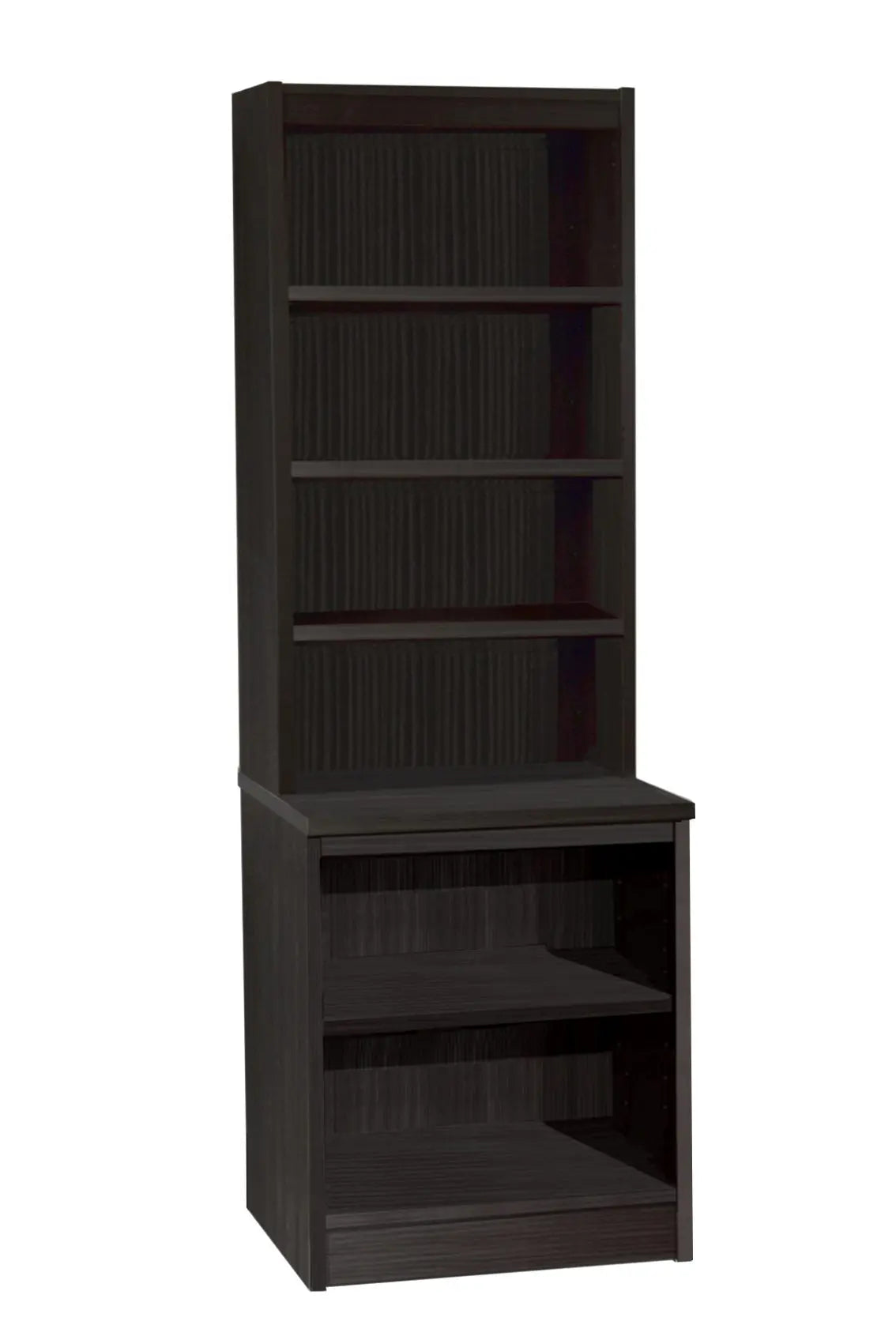 Home Office Desk Height Storage/Deep Bookcase with Hutch Bookcase