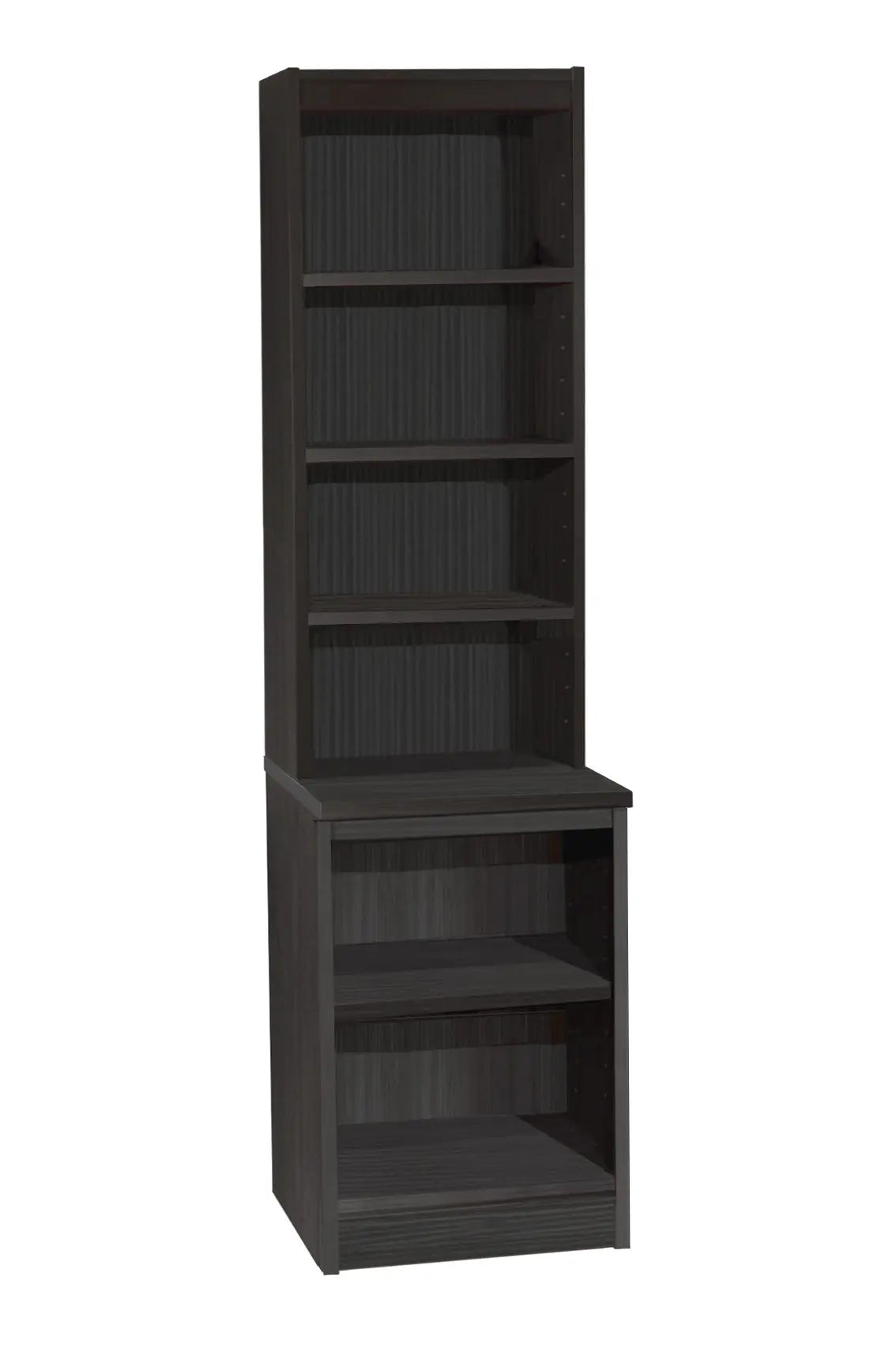 Home Office Desk Height Storage/Deep Bookcase 48cm with Hutch Bookcase
