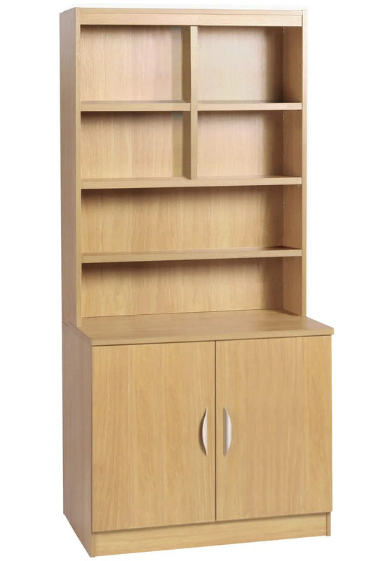Home Office Desk Height/Storage Deep Cupboard 85cm with Hutch Bookcase