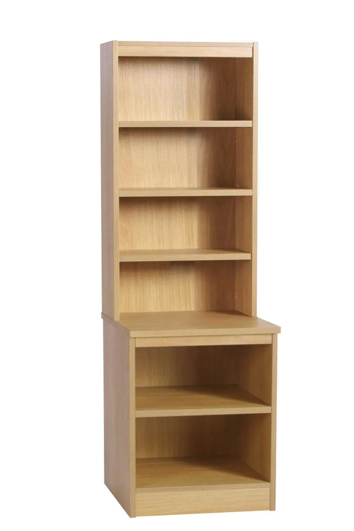 Home Office Desk Height Storage/Deep Bookcase with Hutch Bookcase