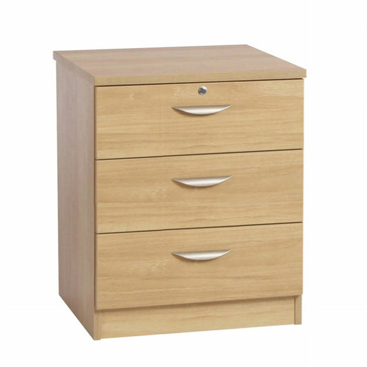 Home Office Desk Height 3 Drawer 60cm CD/DVD Storage Chest