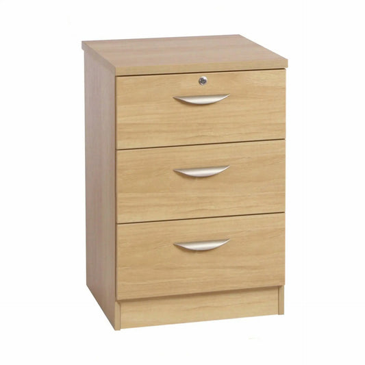 Home Office Desk Height 3 Drawer CD/DVD 48cm Storage Unit