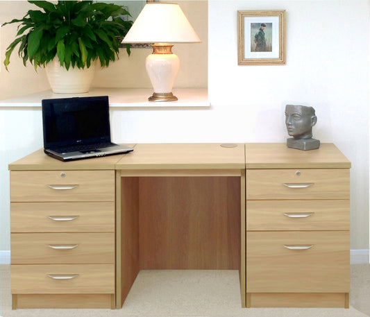 Home Office Desk with 2 Drawer Units