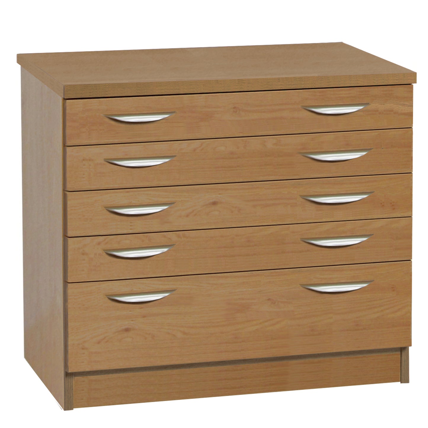 Home Office Desk Height 5 Drawer A2 Plan Chest with Deep Lower Drawer