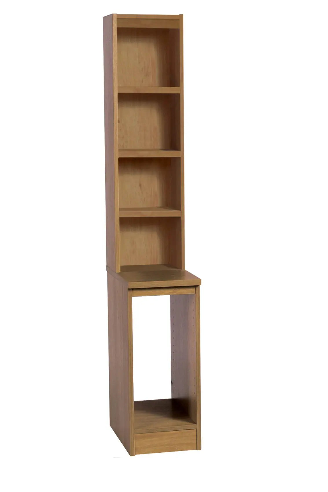Home Office Desk Height CPU Computer Tower Storage with Hutch Bookcase