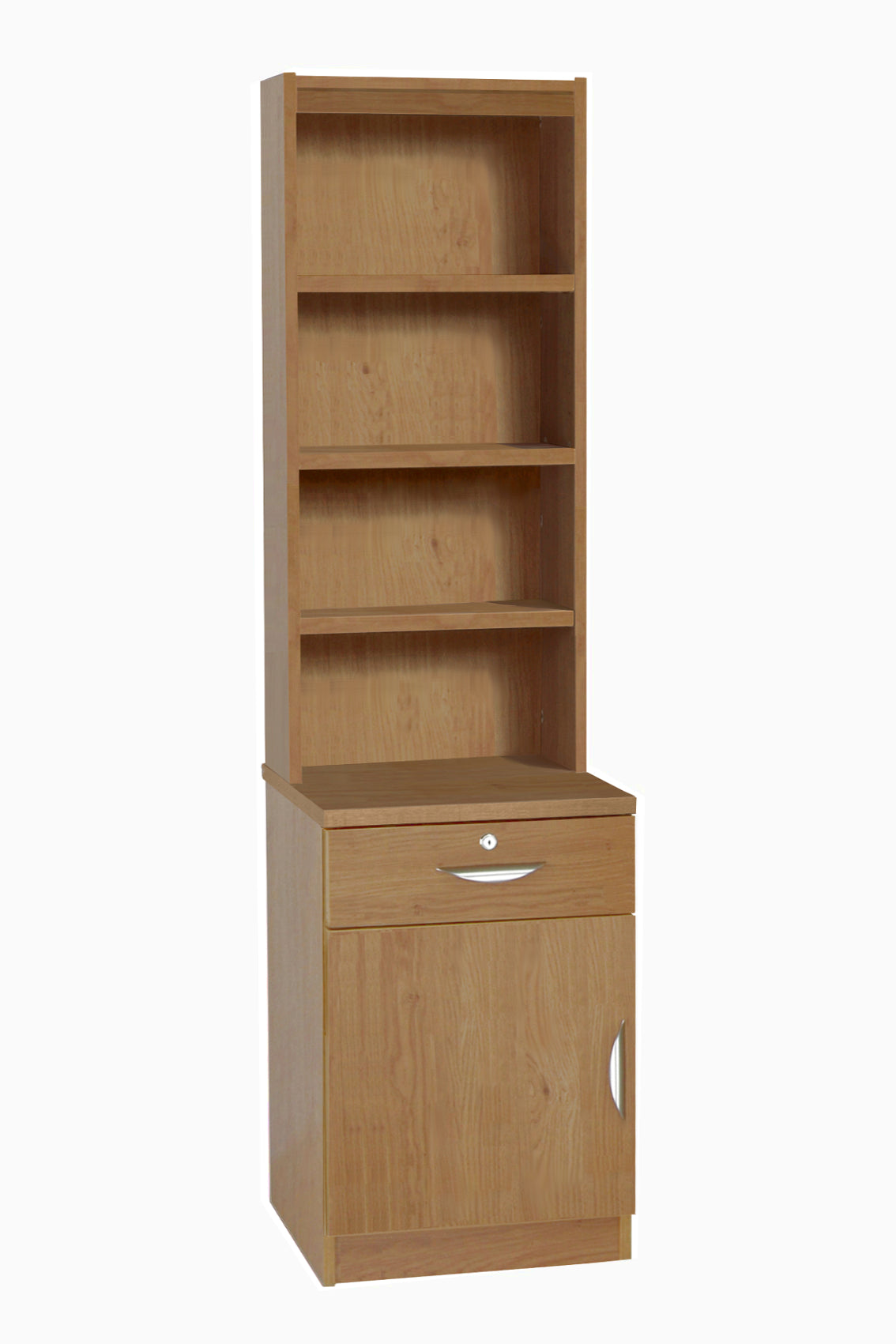 Home Office Desk Height Storage/Deep Cupboard Drawer 48cm Unit LH with Hutch Bookcase