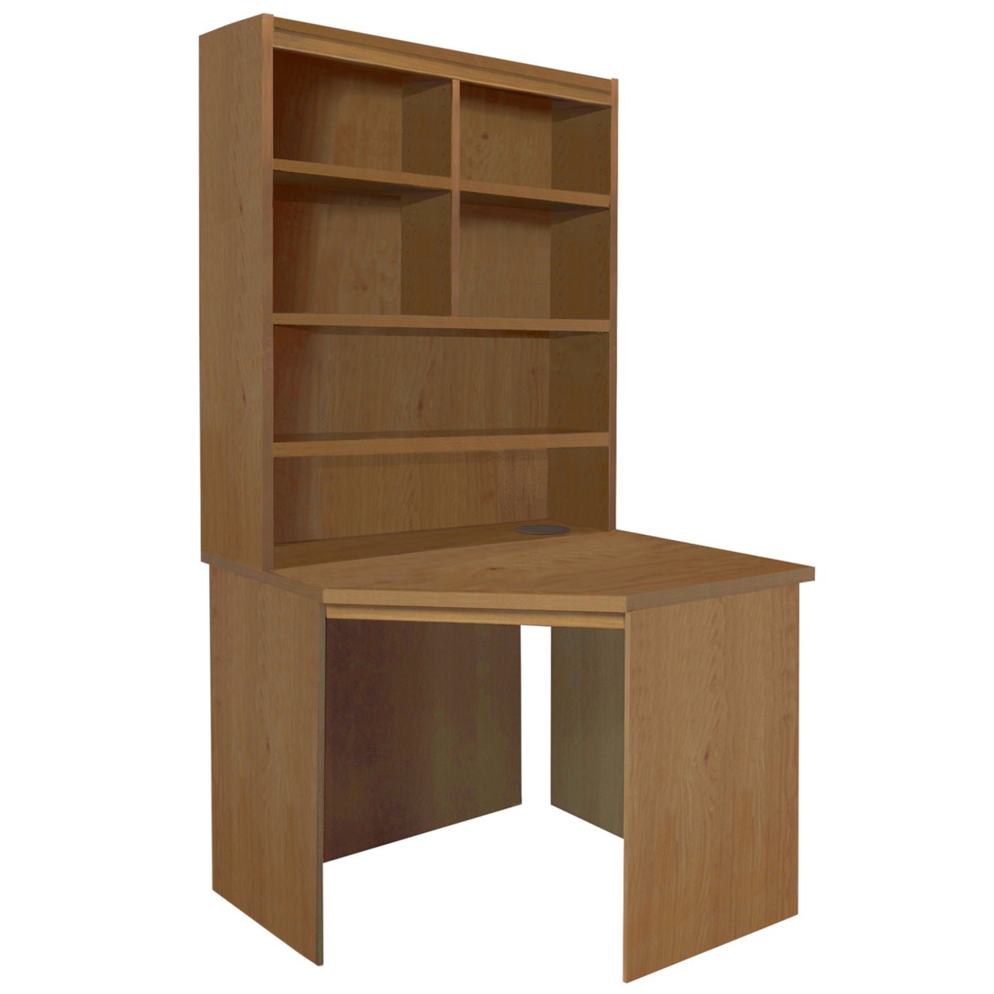 Home Office Desk Height Desk - Corner with Hutch Bookcase