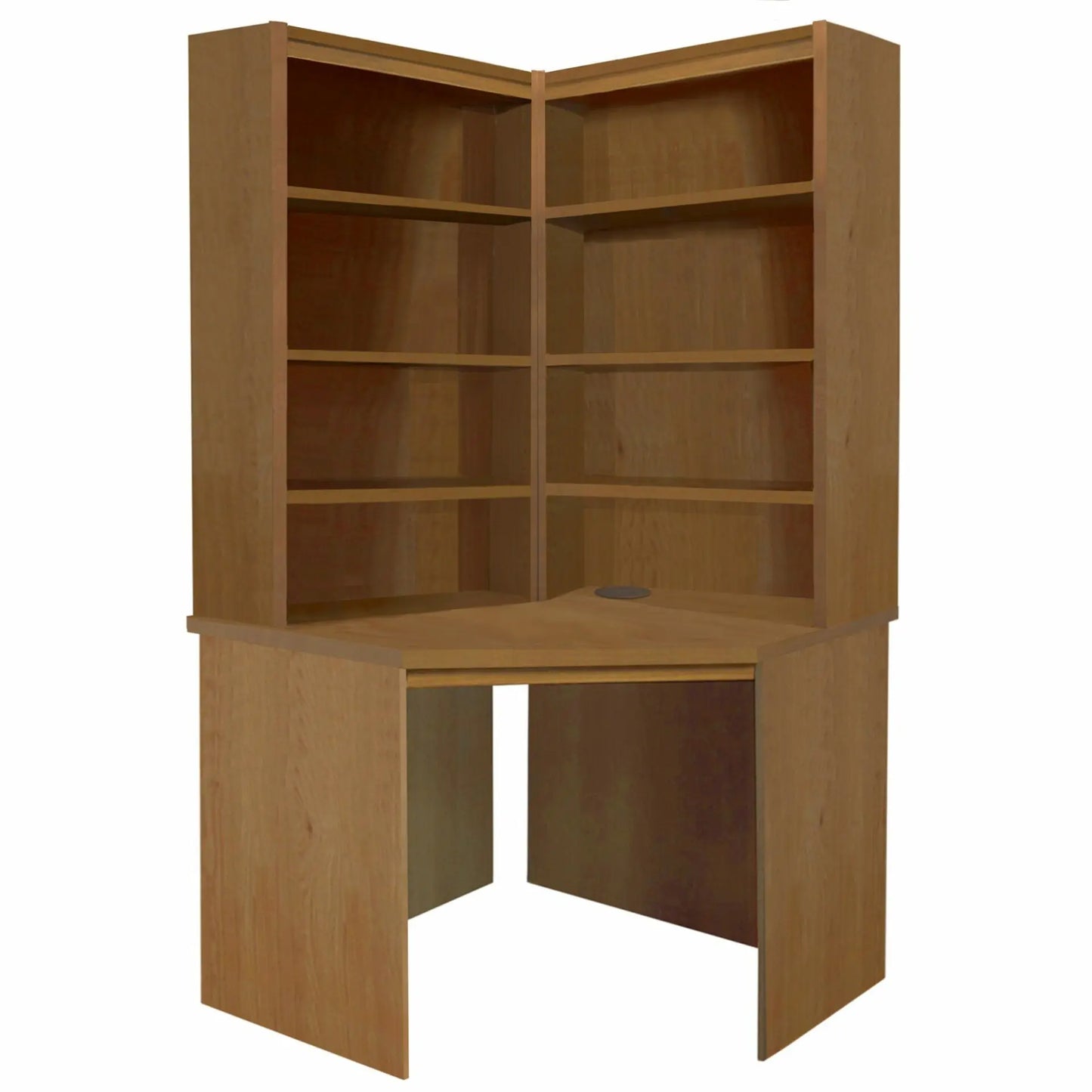 Home Office Desk Height Desk - Corner with Hutch Bookcase Set