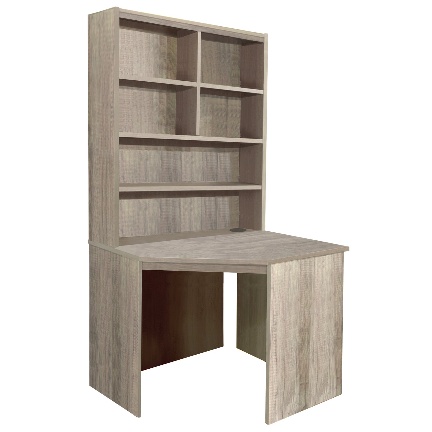 Home Office Desk Height Desk - Corner with Hutch Bookcase