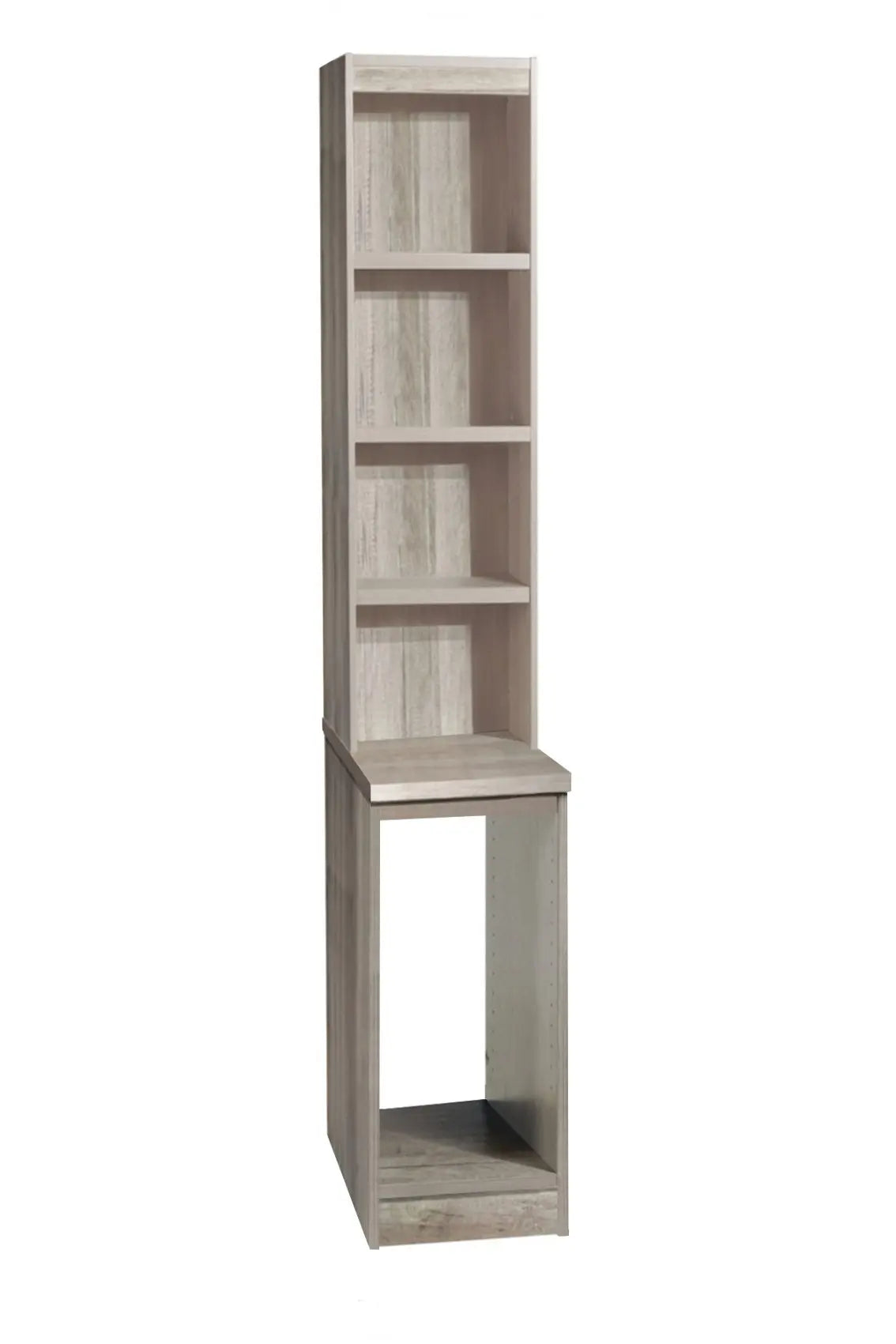 Home Office Desk Height CPU Computer Tower Storage with Hutch Bookcase