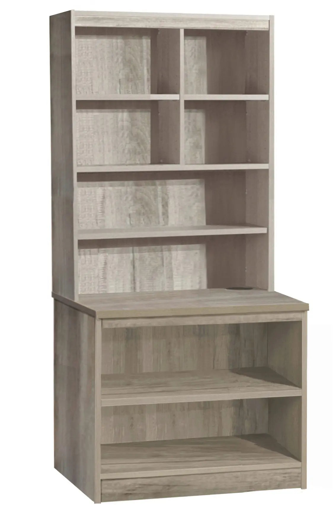 Home Office Desk Height Storage/Deep Bookcase 85cm with Hutch Bookcase