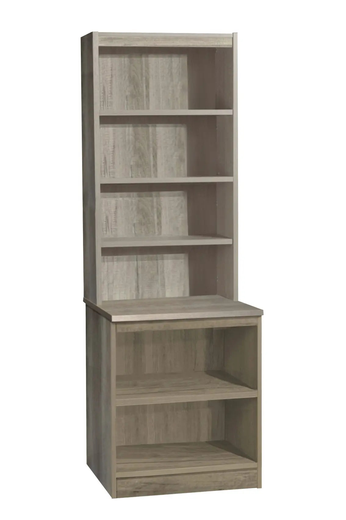 Home Office Desk Height Storage/Deep Bookcase with Hutch Bookcase