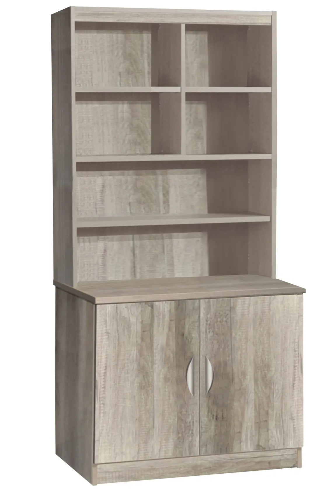 Home Office Desk Height/Storage Deep Cupboard 85cm with Hutch Bookcase