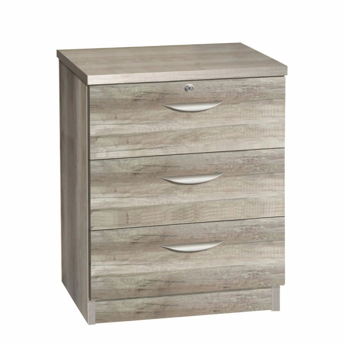 Home Office Desk Height 3 Drawer 60cm CD/DVD Storage Chest