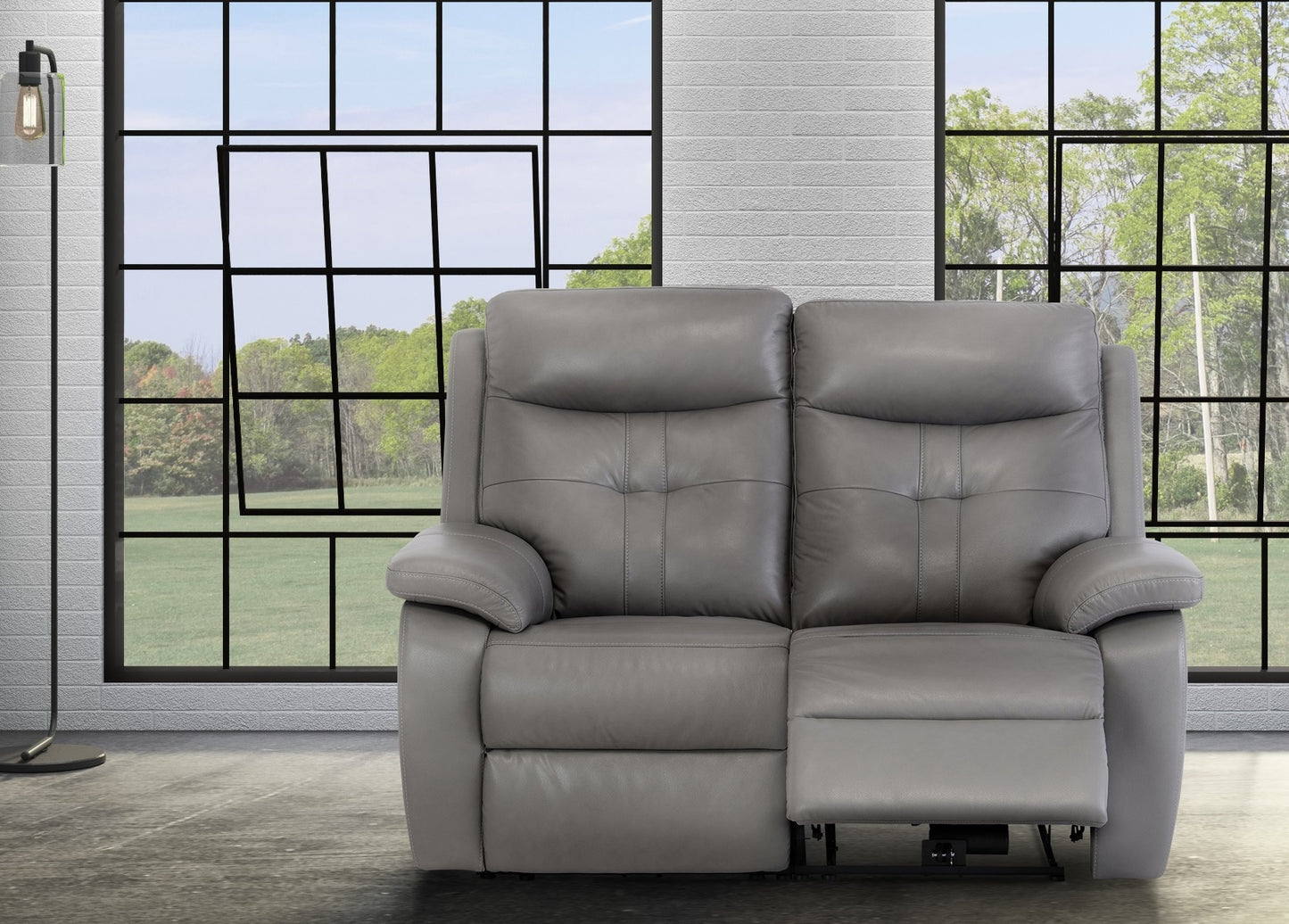 Julia Leather Sofa With Electric Recliners