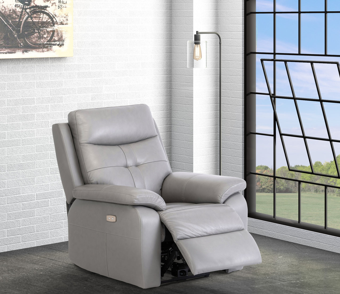 Julia Leather Sofa With Electric Recliners
