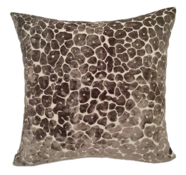 Leopard Cut Velvet Paul Moneypenny Chocolate 43x43cm