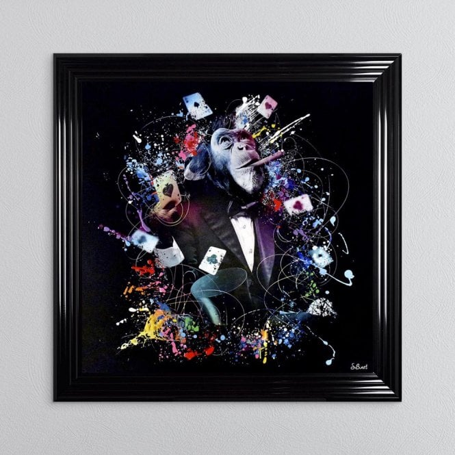 Colour Monkey Poker - Black Vegas Frame 90x90cm