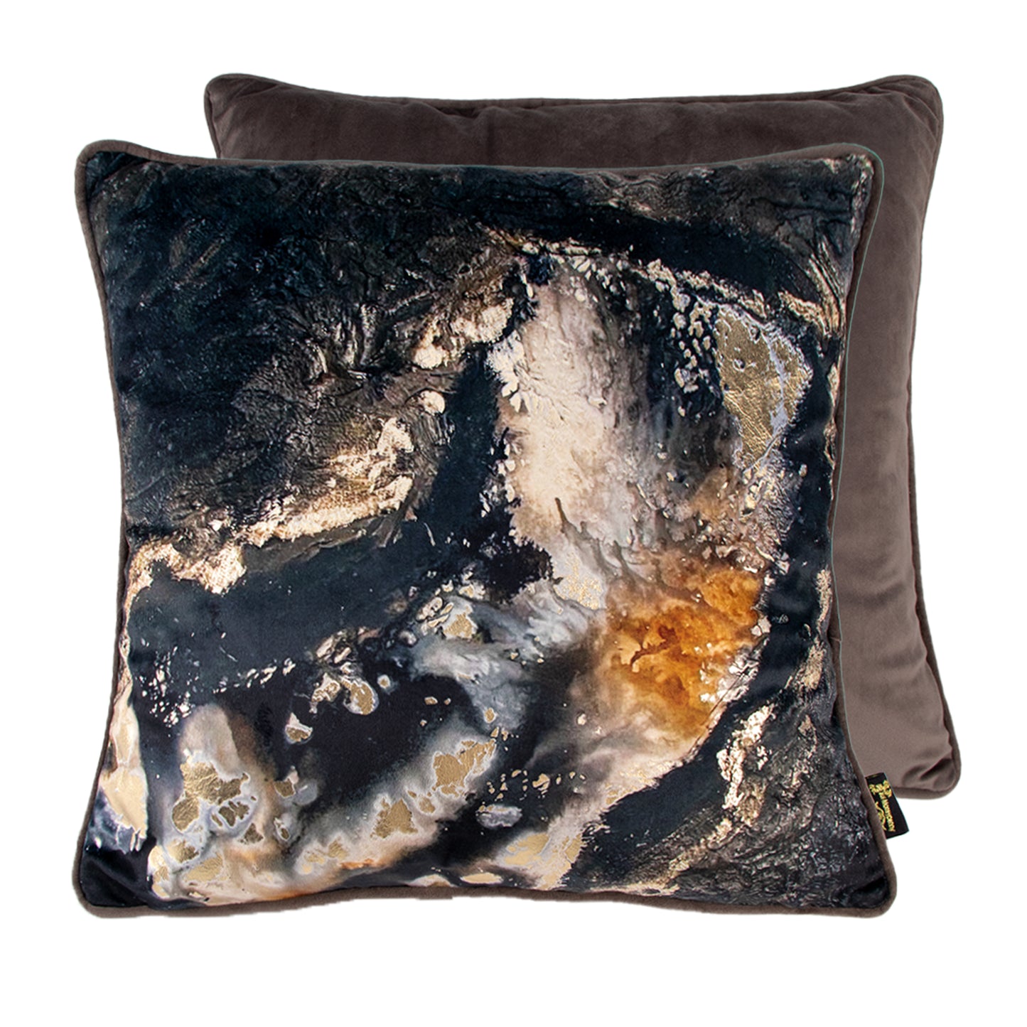 Printed Cushion Splash Mustard 45x45cm