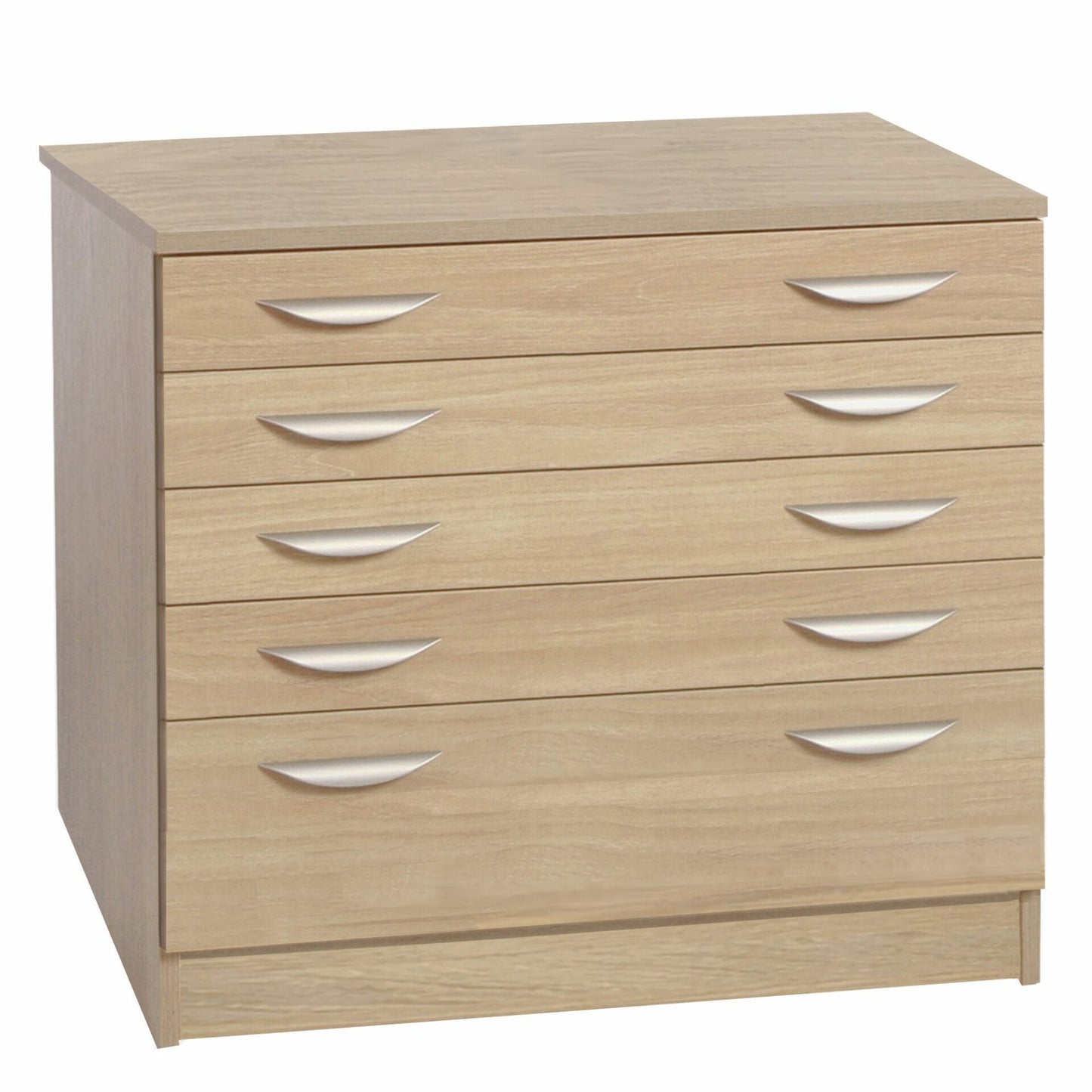 Home Office Desk Height 5 Drawer A2 Plan Chest with Deep Lower Drawer