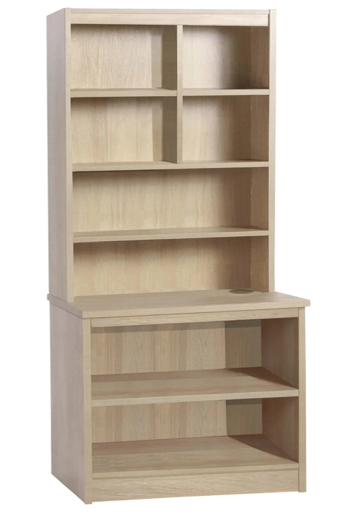 Home Office Desk Height Storage/Deep Bookcase 85cm with Hutch Bookcase
