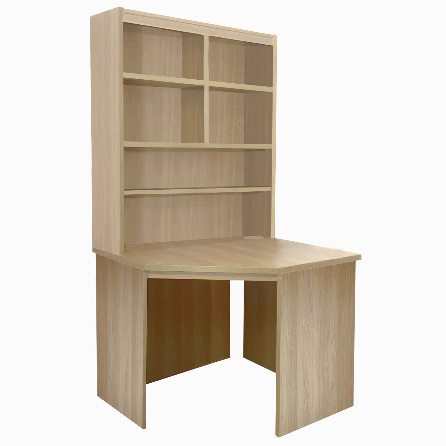 Home Office Desk Height Desk - Corner with Hutch Bookcase