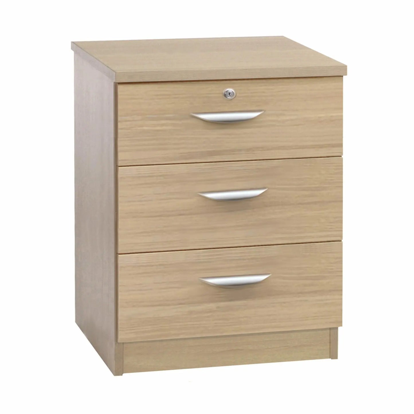 Home Office Desk Height 3 Drawer 60cm CD/DVD Storage Chest