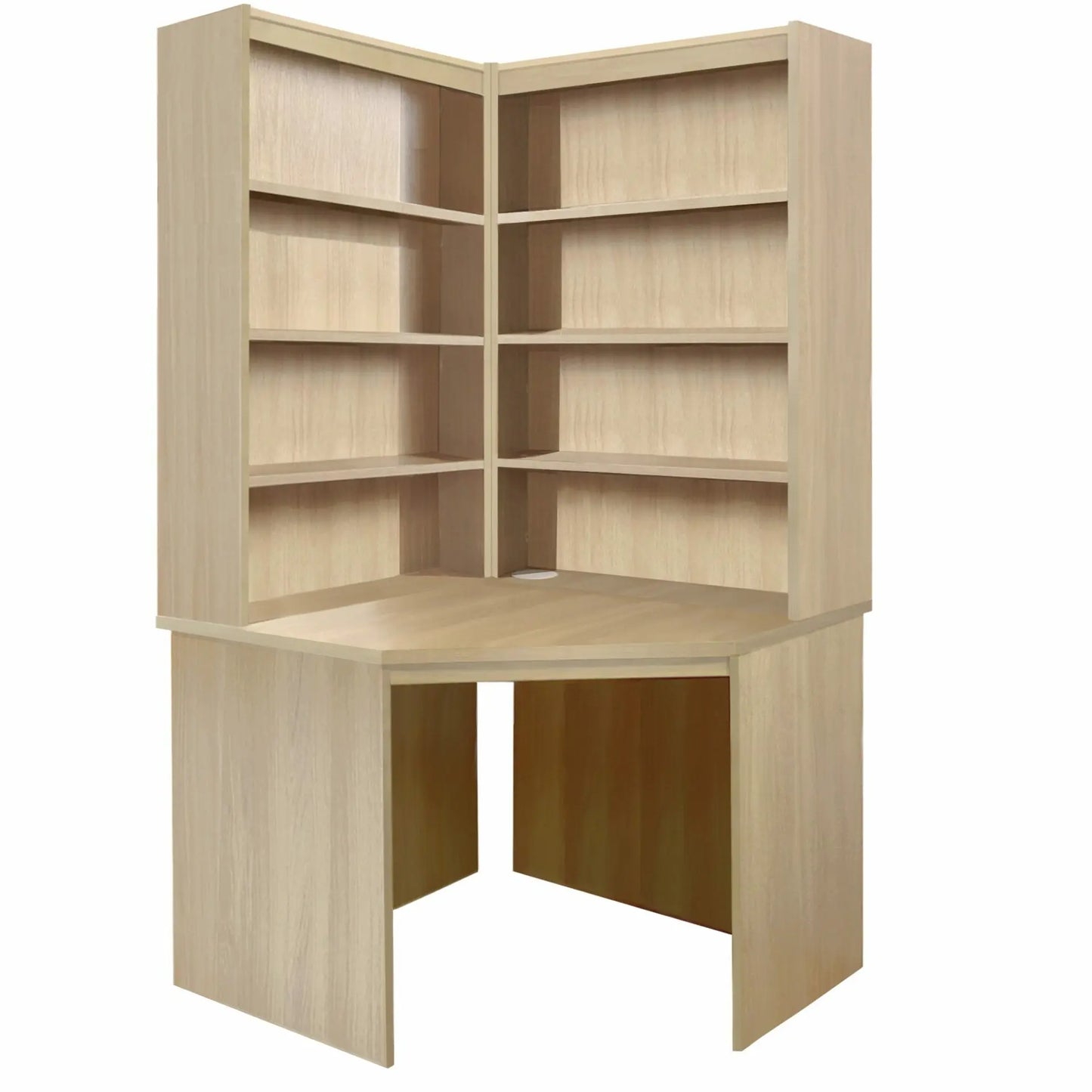 Home Office Desk Height Desk - Corner with Hutch Bookcase Set