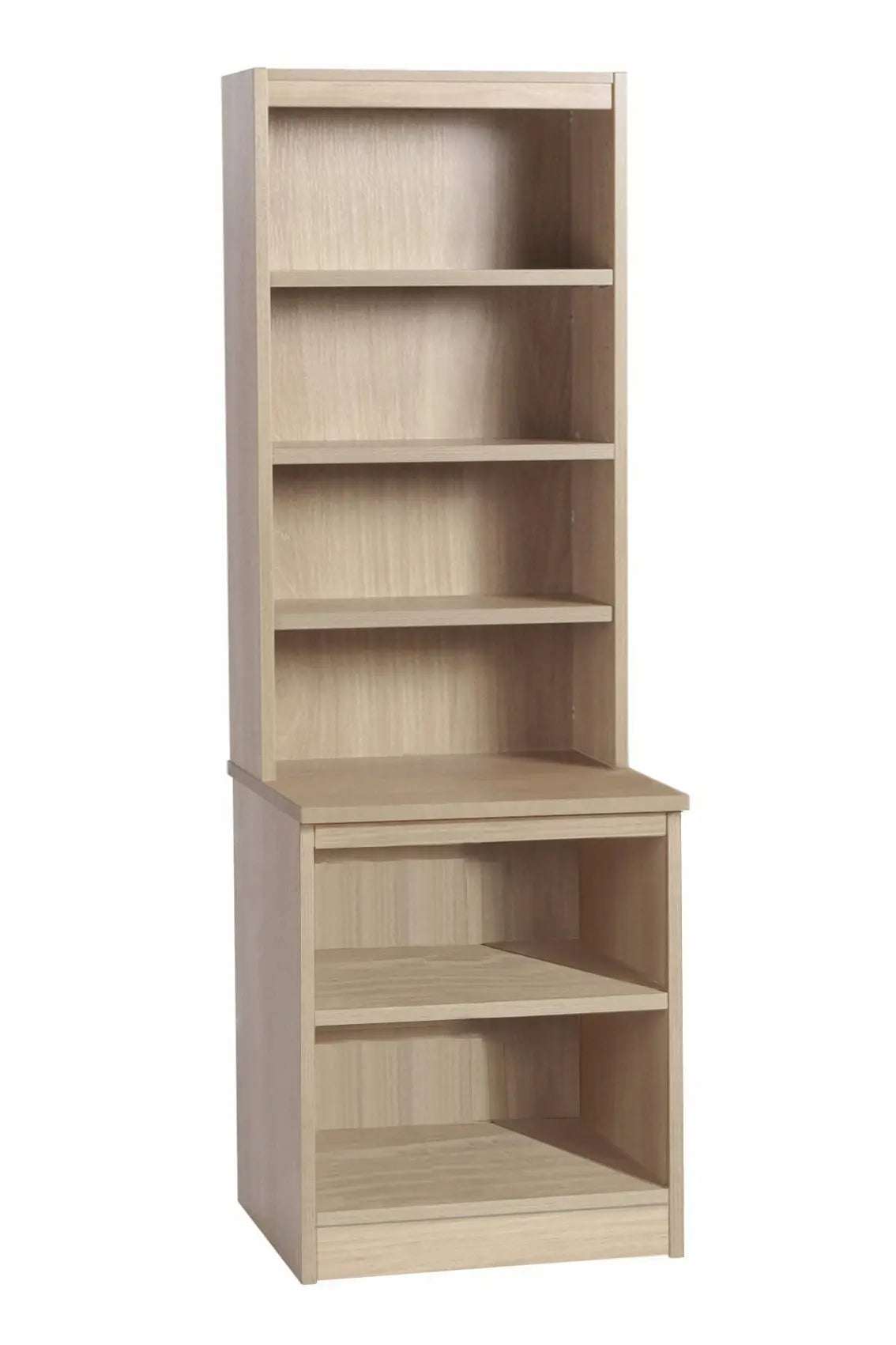 Home Office Desk Height Storage/Deep Bookcase with Hutch Bookcase