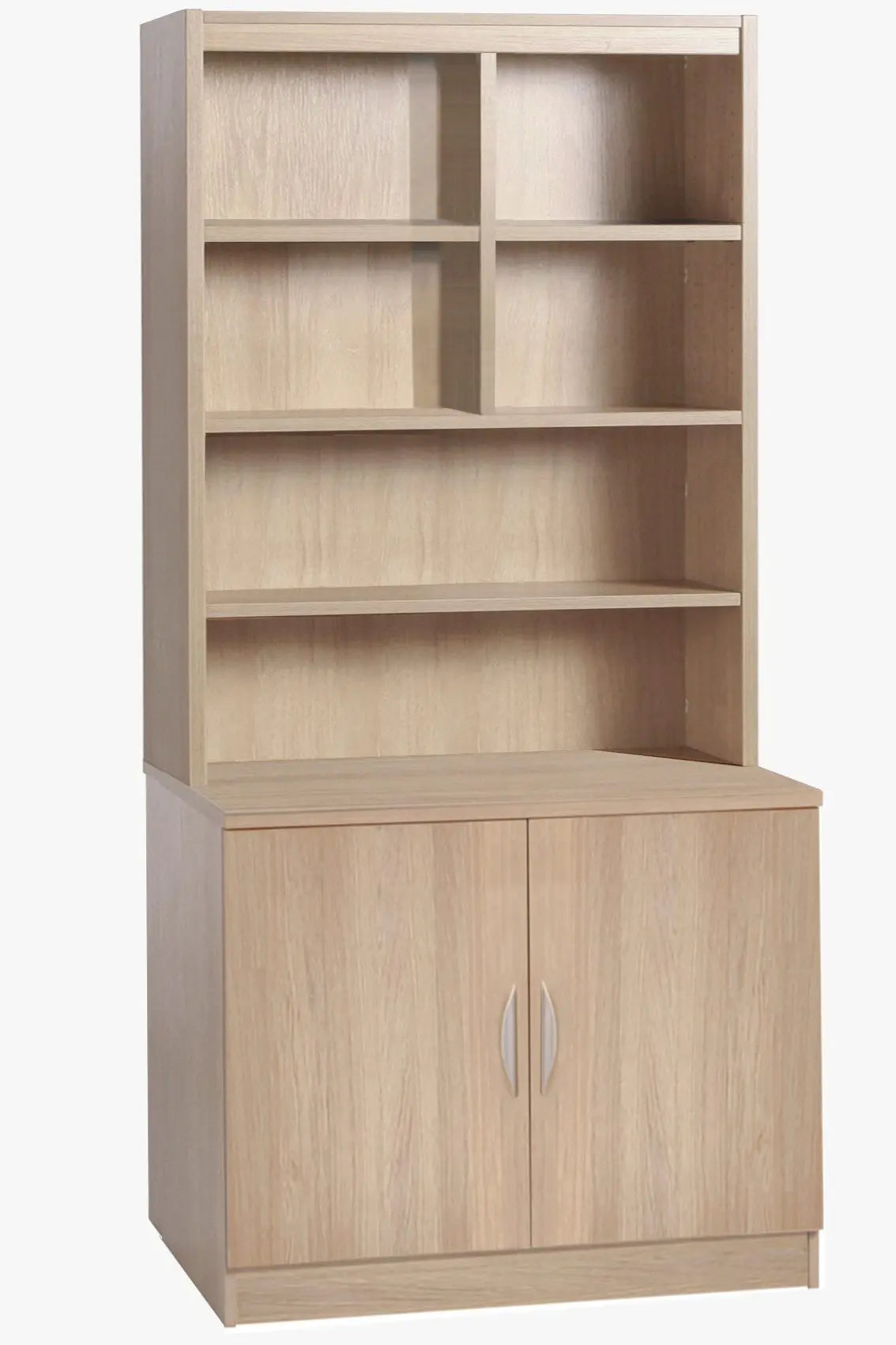 Home Office Desk Height/Storage Deep Cupboard 85cm with Hutch Bookcase