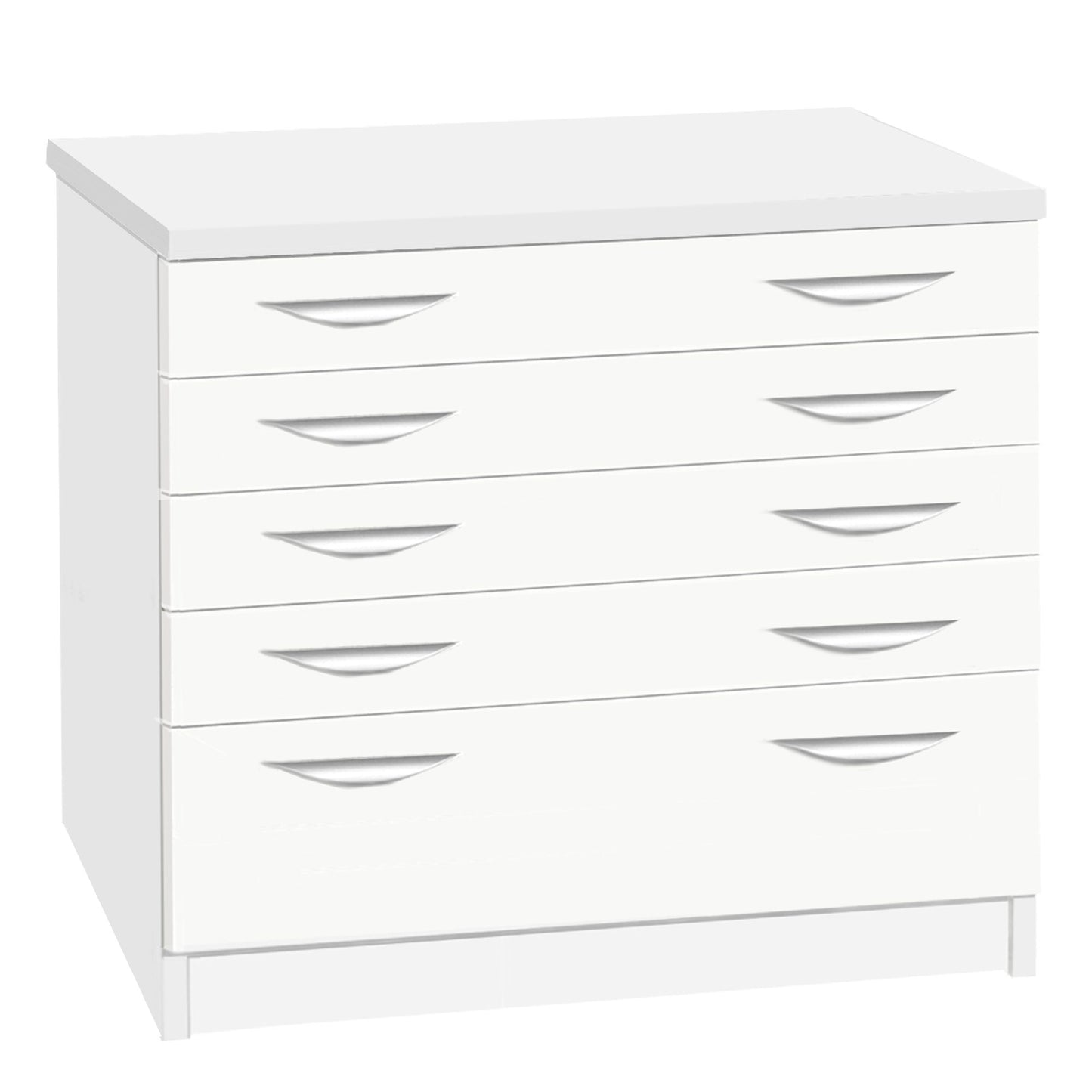 Home Office Desk Height 5 Drawer A2 Plan Chest with Deep Lower Drawer