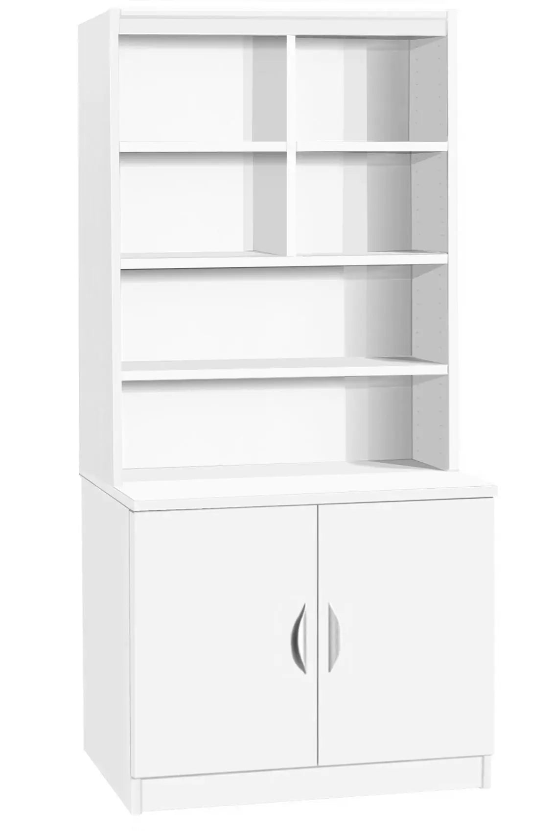 Home Office Desk Height/Storage Deep Cupboard 85cm with Hutch Bookcase