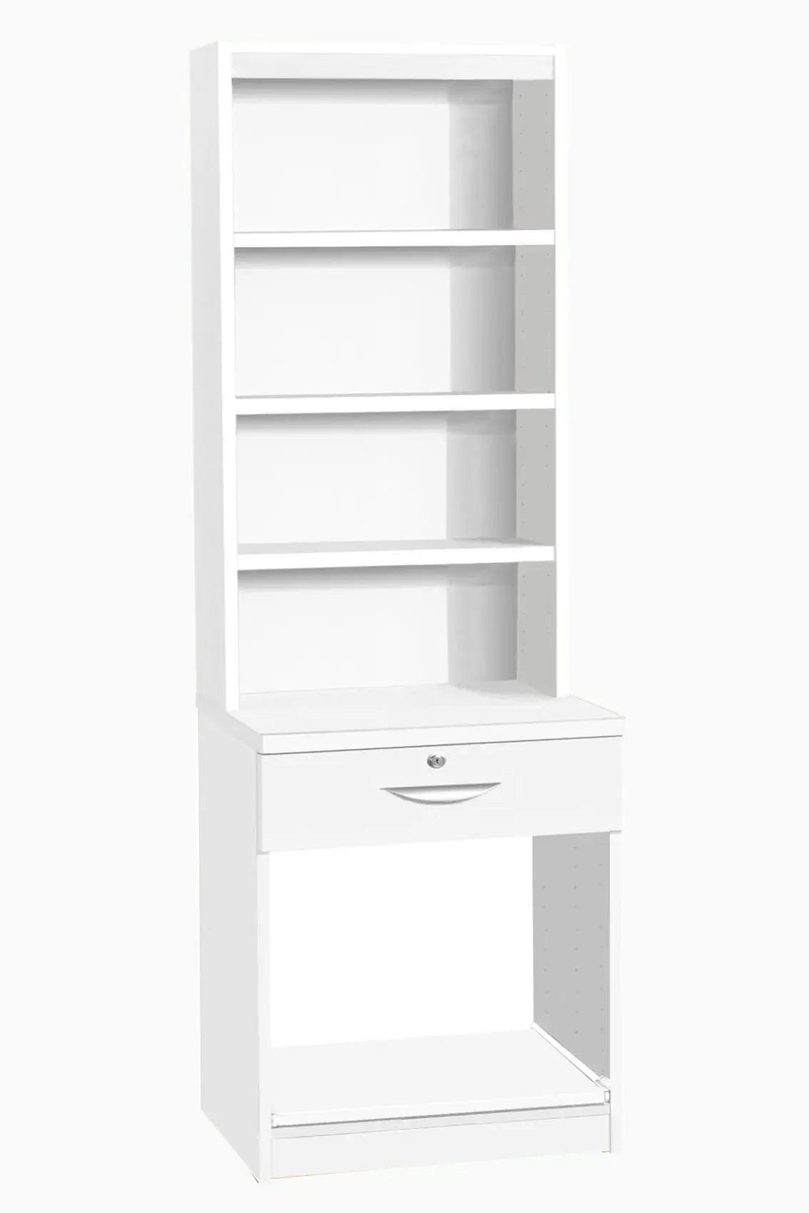Home Office Desk Height Printer/Scanner Drawer Unit with Hutch Bookcase