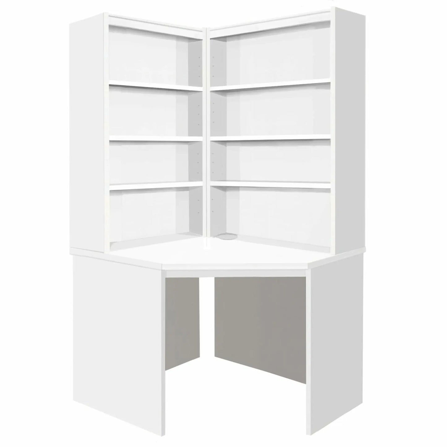 Home Office Desk Height Desk - Corner with Hutch Bookcase Set