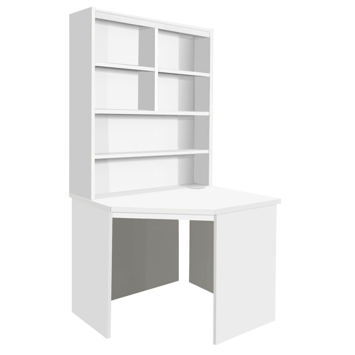 Home Office Desk Height Desk - Corner with Hutch Bookcase