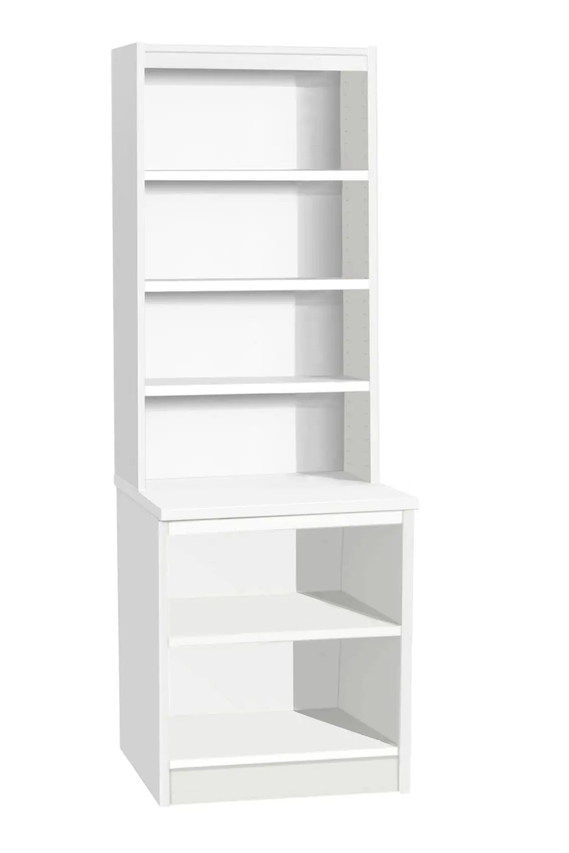 Home Office Desk Height Storage/Deep Bookcase with Hutch Bookcase