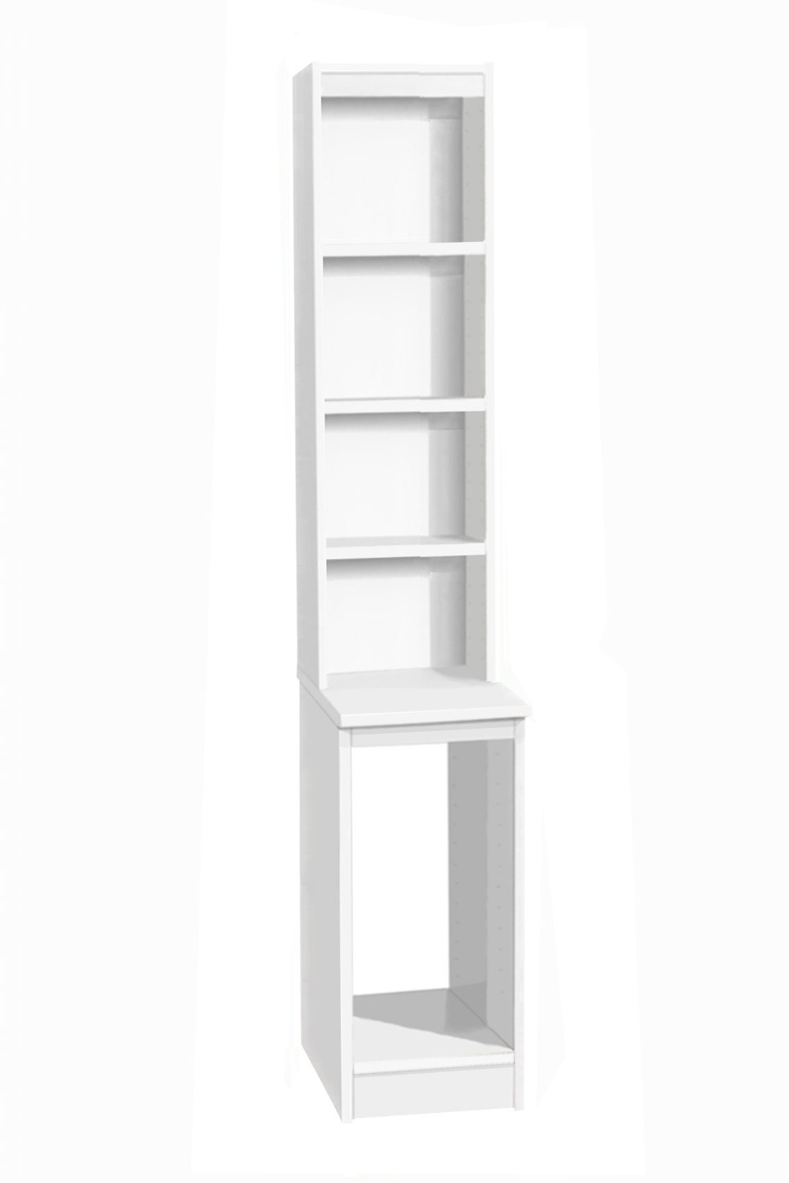 Home Office Desk Height CPU Computer Tower Storage with Hutch Bookcase