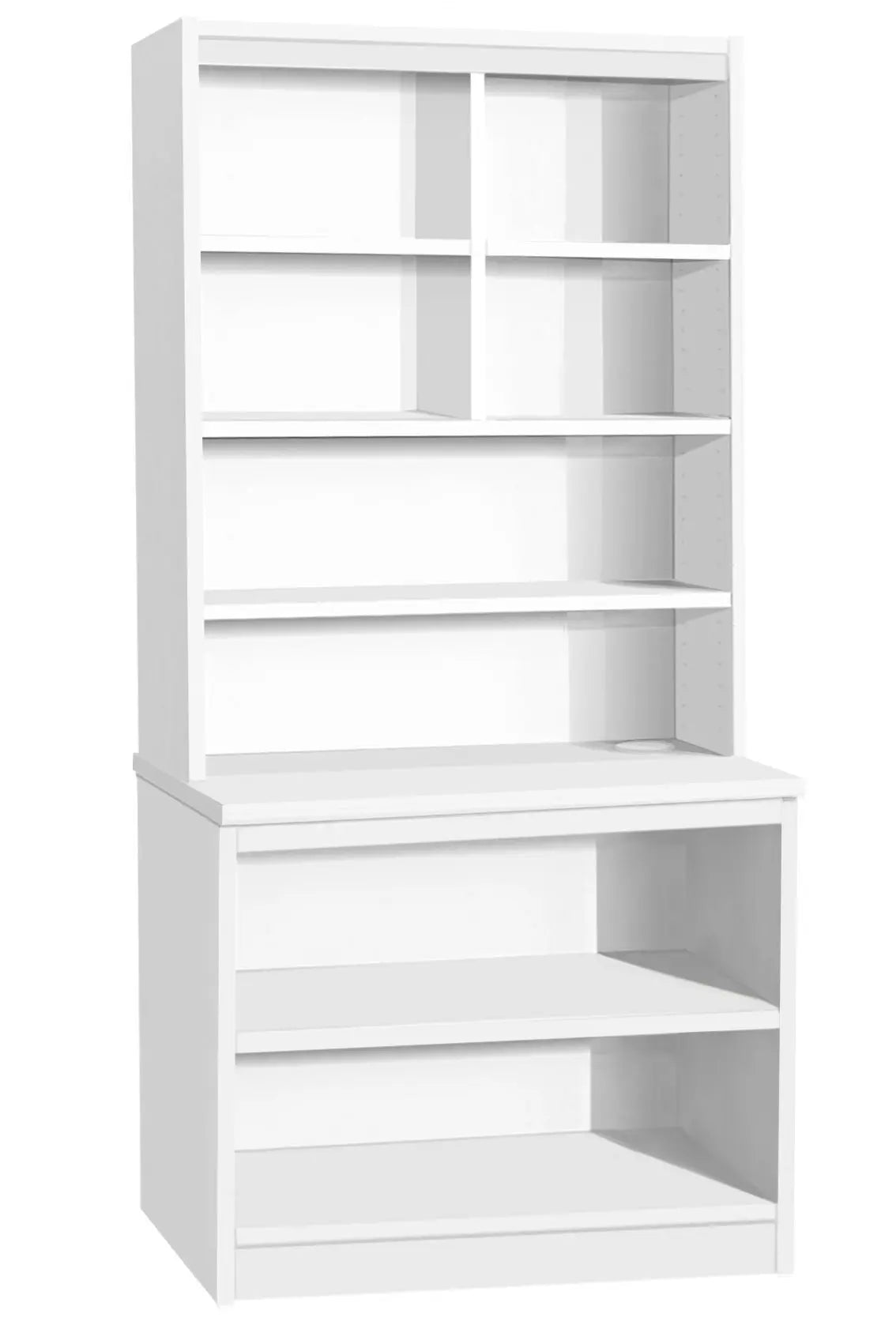 Home Office Desk Height Storage/Deep Bookcase 85cm with Hutch Bookcase