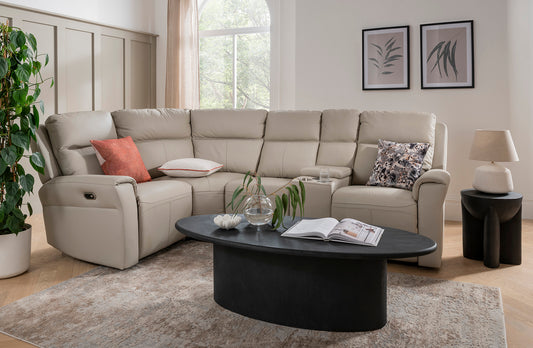 Aldo Leather Sofa Group with Electric Motions