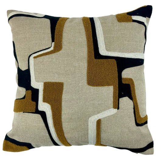 Alto Abstract Emb Whiskey 43x43cm