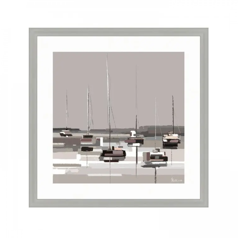 Anchored Bay Framed Art 40 x 40cm