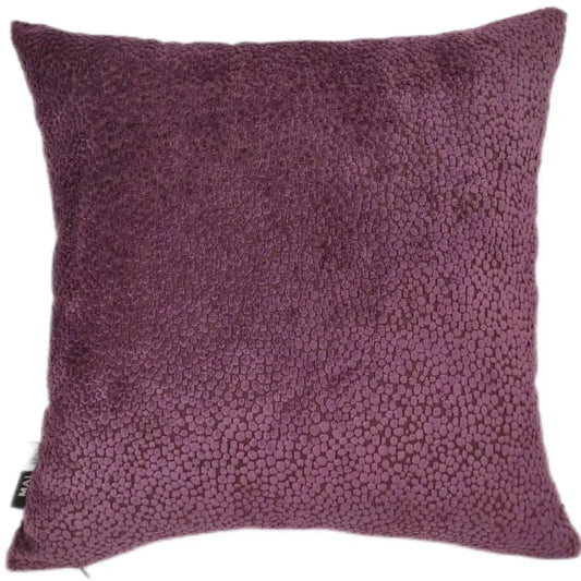 Bingham Burnt Velvet Dots Aubergine 43x43cm