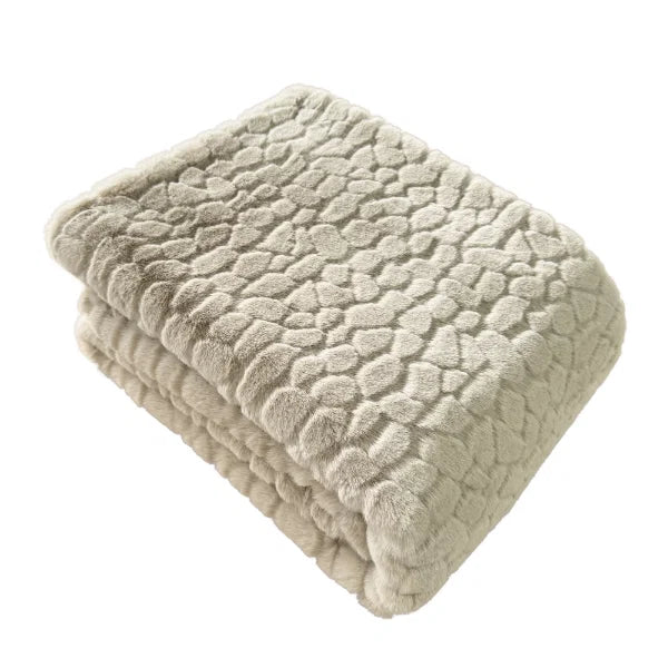 Camberwell Cloud Design Faux Fur Throw Taupe 150x200