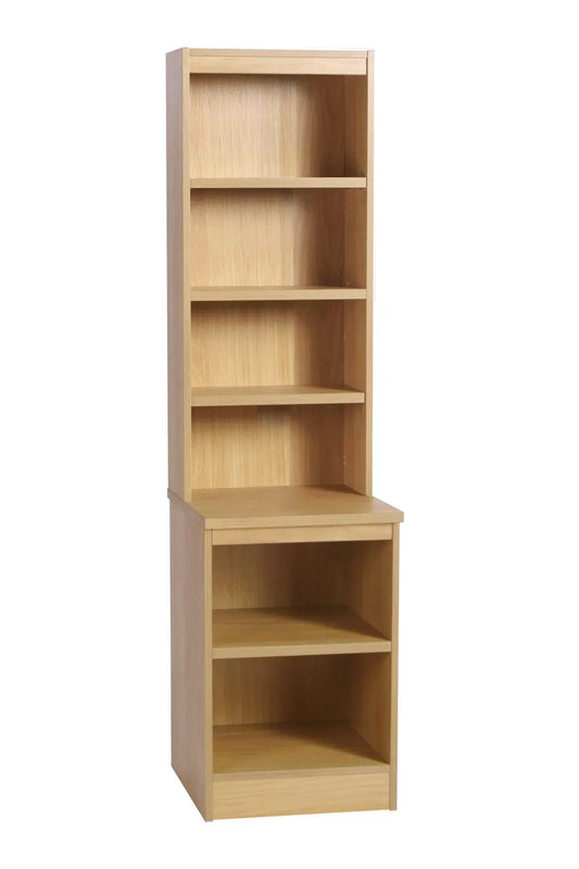 Home Office Desk Height Storage/Deep Bookcase 48cm with Hutch Bookcase