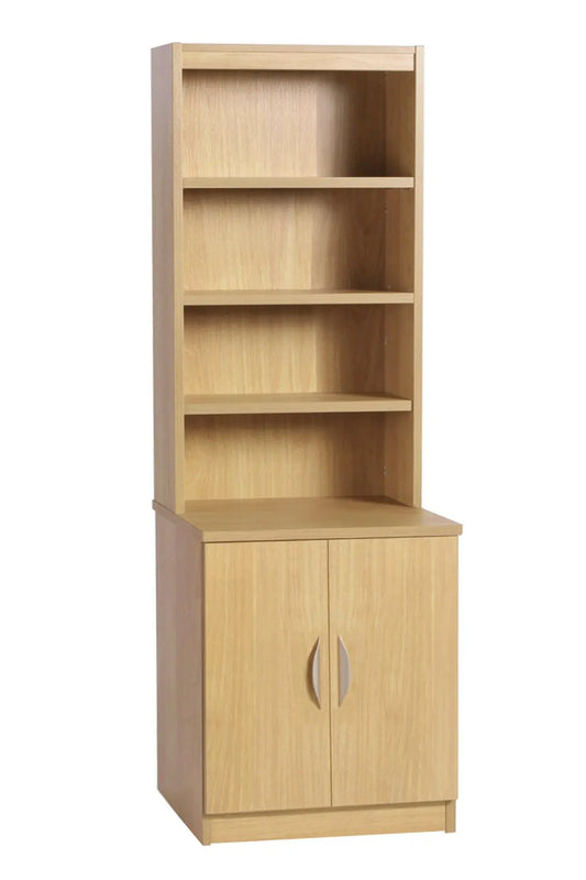 Home Office Desk Height Storage/Deep Cupboard 60cm with Hutch Bookcase