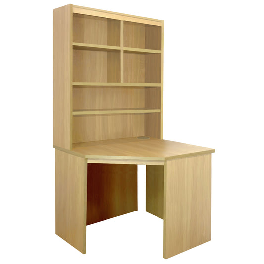 Home Office Desk Height Desk - Corner with Hutch Bookcase